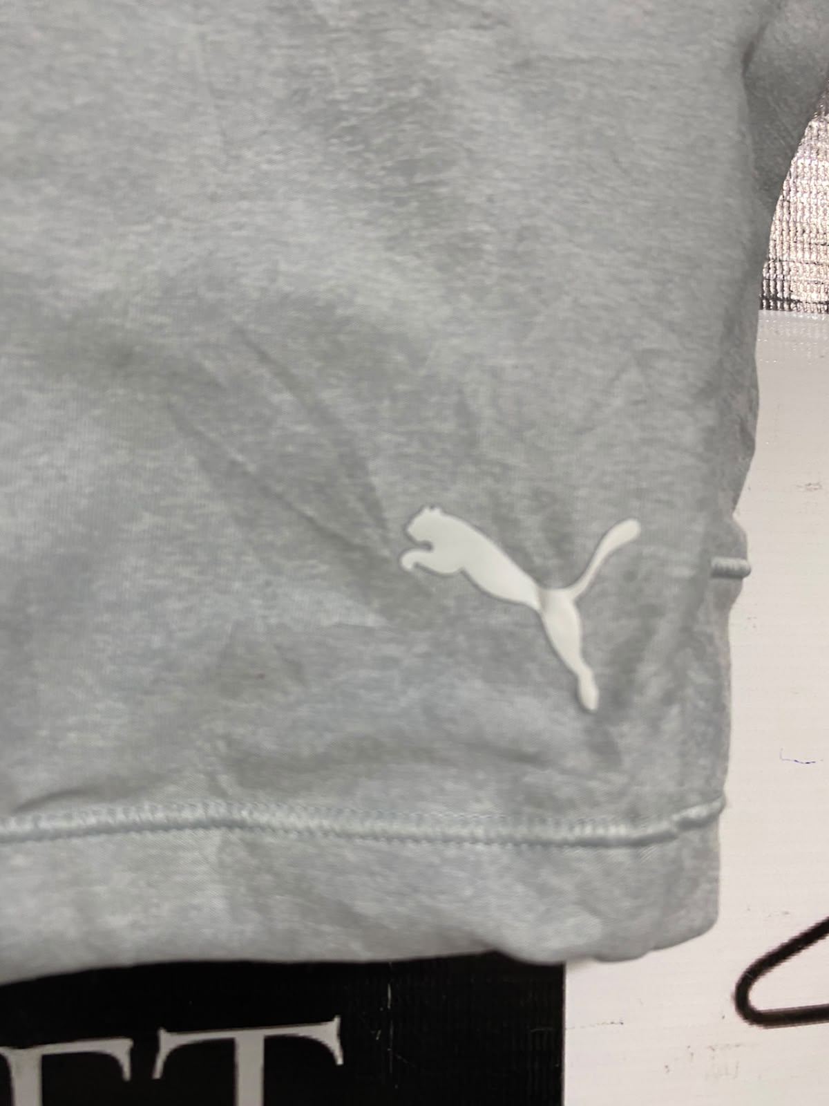PUMA |S| BUST 14| A43| GREY CROPPED ATHLETIC UTILITY TANK