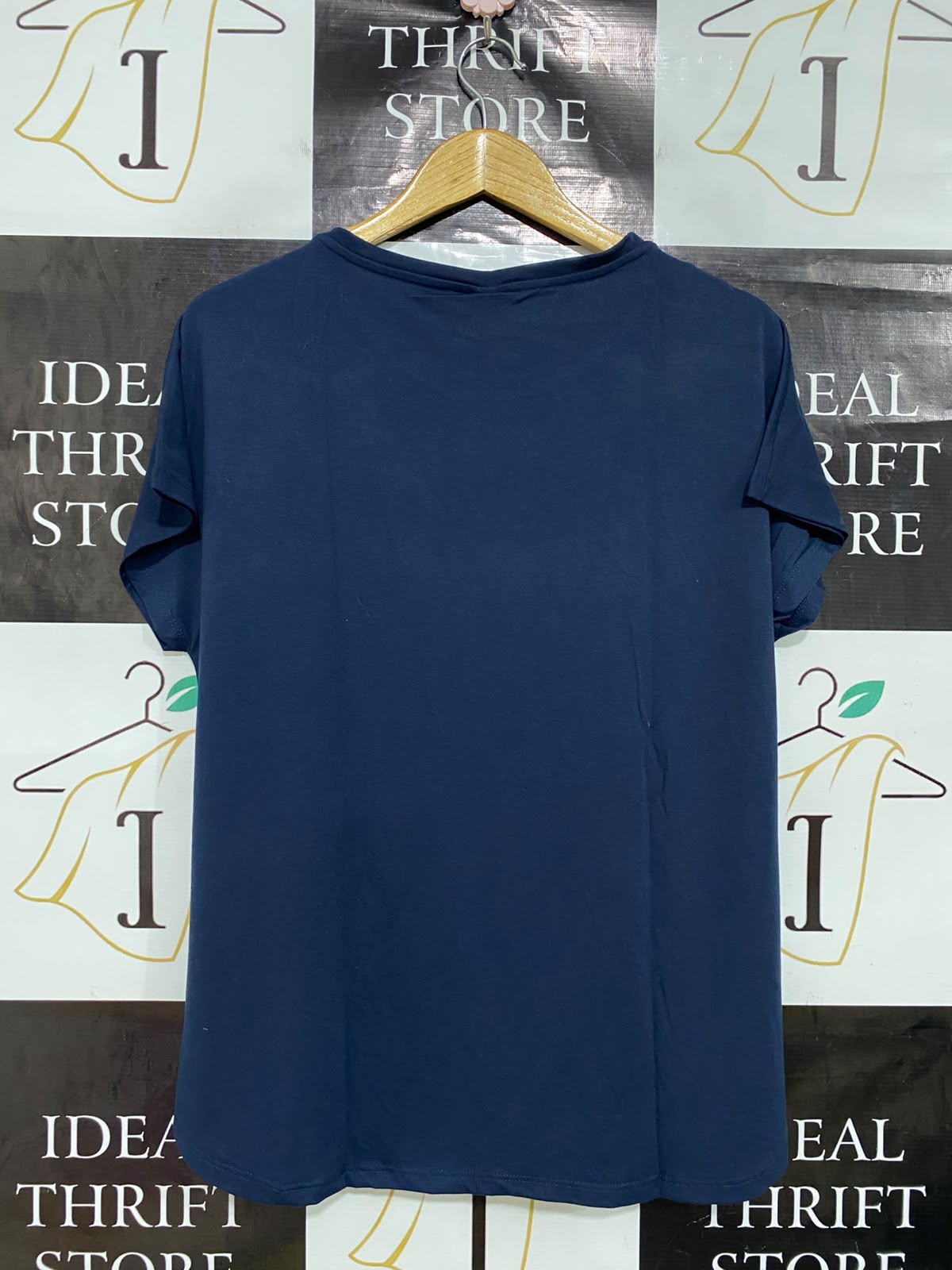 ANKO |L| BUST 21| A43| NAVY RELAXED-FIT UTILITY TEE