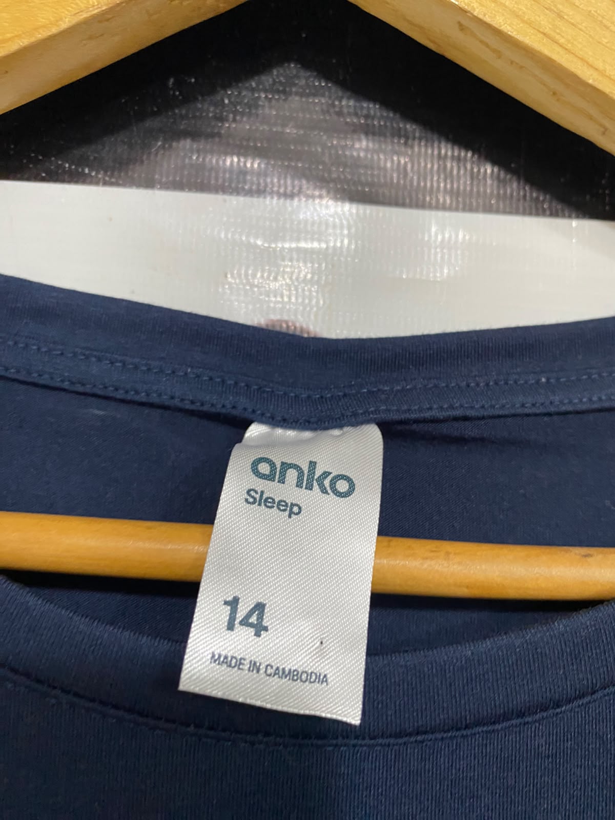 ANKO |L| BUST 21| A43| NAVY RELAXED-FIT UTILITY TEE