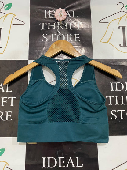 ANKO |S| BUST 13| A43| TEAL MESH-BACK DRY PERFORMANCE UTILITY SPORTS BRA