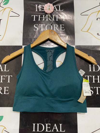 ANKO |S| BUST 13| A43| TEAL MESH-BACK DRY PERFORMANCE UTILITY SPORTS BRA