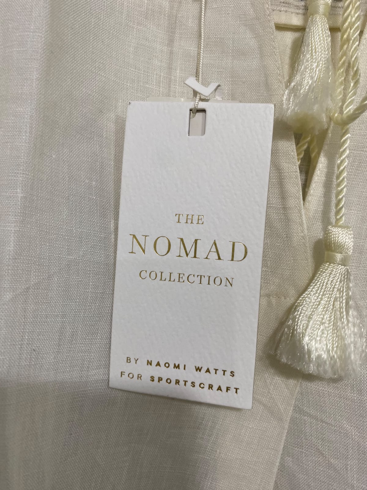 THE NOMAD COLLECTION |S| BUST 20| A43| EMBROIDERED LINEN-BLEND UTILITY TUNIK