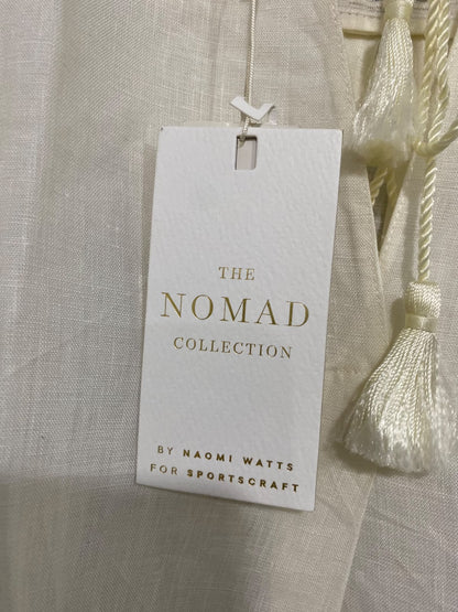 THE NOMAD COLLECTION |S| BUST 20| A43| EMBROIDERED LINEN-BLEND UTILITY TUNIK