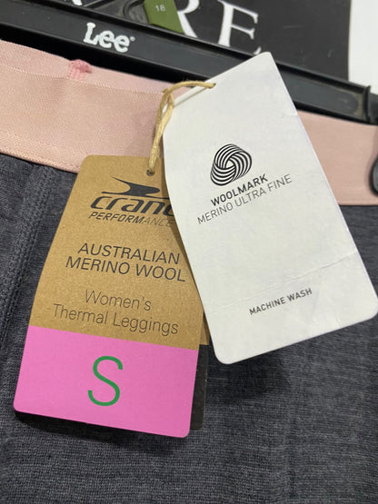 CRANE |S| WAIST 22| A42| CHARCOAL & DUSTY PINK CONTRAST PERFORMANCE UTILITY LEGGINGS