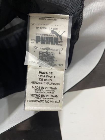 PUMA |L| BUST 15| A42| GEOMETRIC JACQUARD BANDED PERFORMANCE UTILITY SPORTS BRA