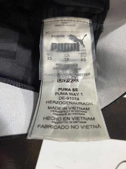 PUMA |XS| BUST 12| A42| GEOMETRIC JACQUARD BANDED PERFORMANCE UTILITY SPORTS BRA