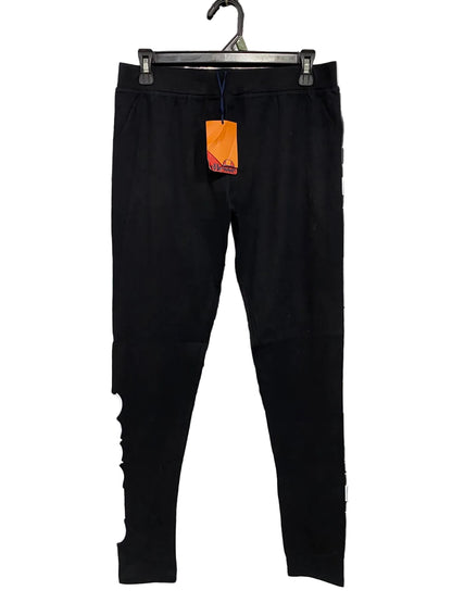 ELLESSE |M| WAIST 28| A42| BLACK & WHITE THREE-STRIPE UTILITY TRACK PANTS