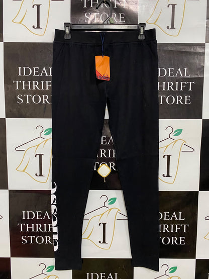 ELLESSE |M| WAIST 28| A42| BLACK & WHITE THREE-STRIPE UTILITY TRACK PANTS