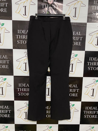 RIVER ISLAND |L| WAIST 32| A42| BLACK TAILORED SEAMED UTILITY TROUSERS