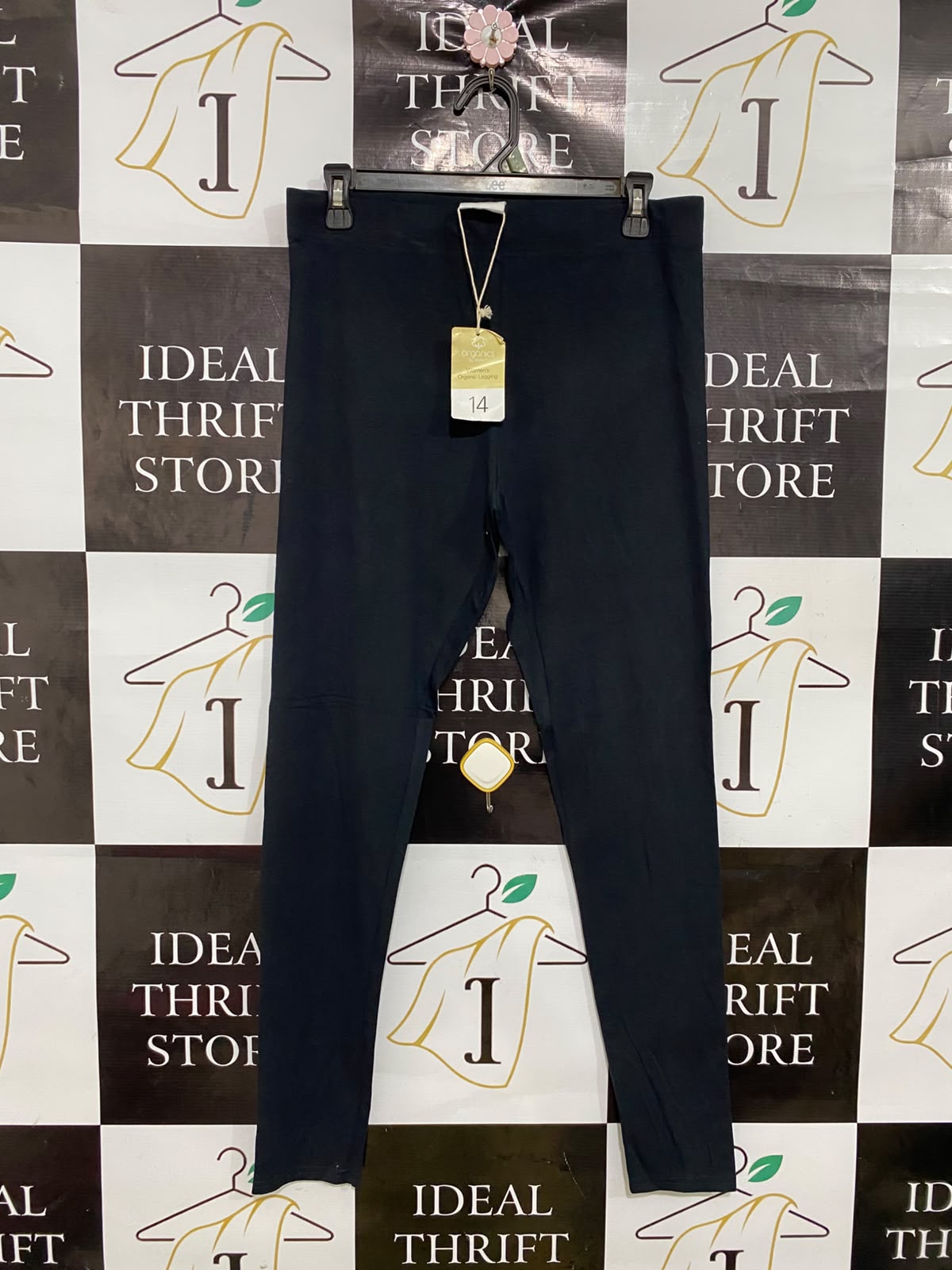 ARGANICS |L| WAIST 30| A42| BLACK HIGH-RISE TECHNICAL PERFORMANCE UTILITY LEGGINGS