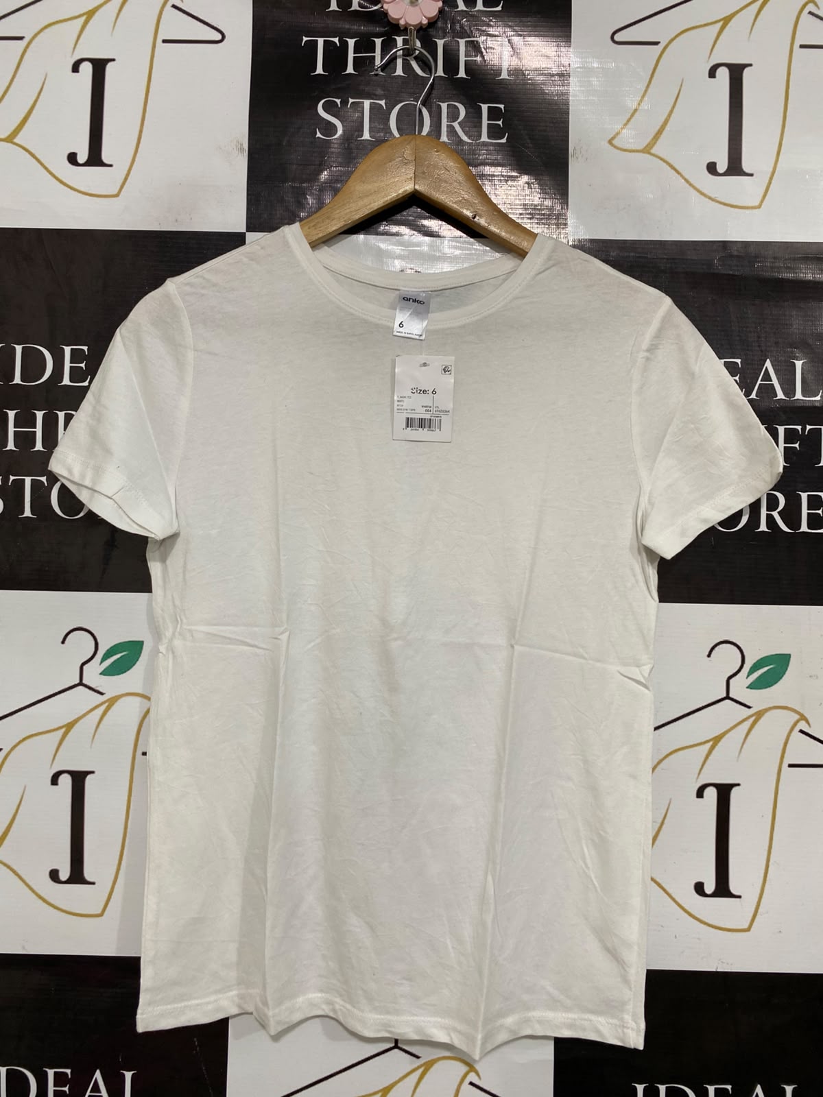 ANKO |S| BUST 16| A42| CRISP WHITE ESSENTIAL UTILITY T-SHIRT