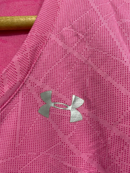 UNDER ARMOUR |XS| BUST 16| A42| PINK ABSTRACT-PRINT PERFORMANCE UTILITY TEE