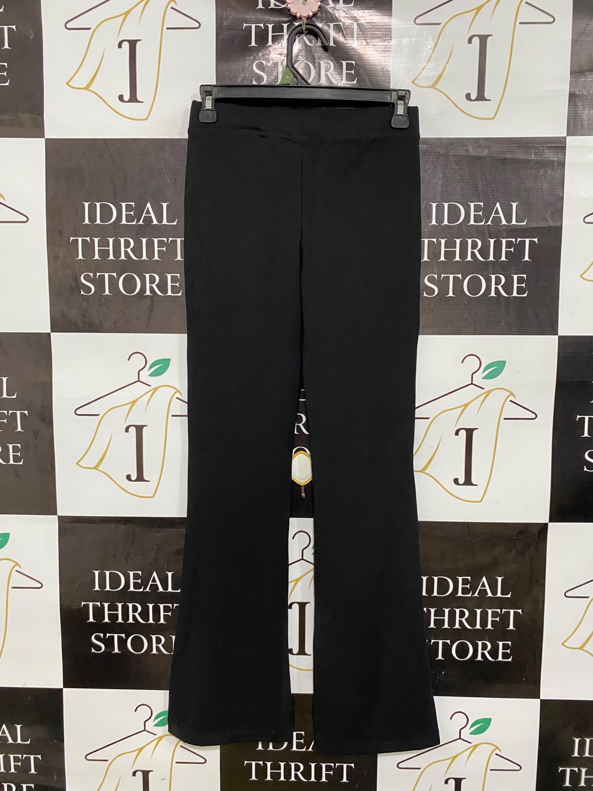 ANKO |XS| WAIST 24| A42| BLACK HIGH-RISE FLARED TECHNICAL PERFORMANCE UTILITY TROUSERS