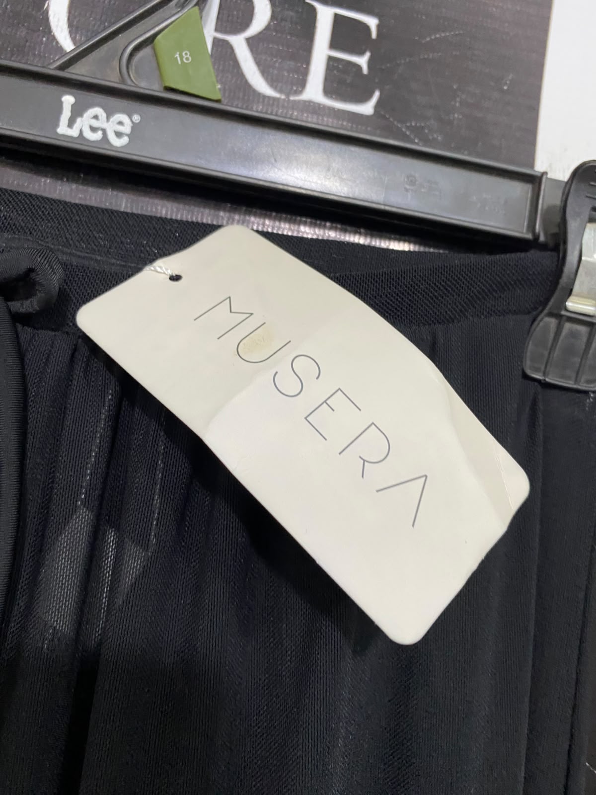 MUSERA |XS| WAIST 22| A42| BLACK SHEER FLOWING UTILITY PALAZZO PANTS