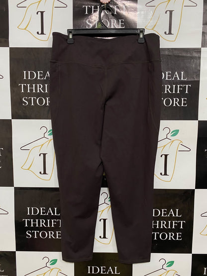 TARGET ACTIVE |L| WAIST 32| A42| DARK BROWN HIGH-RISE PERFORMANCE UTILITY LEGGINGS