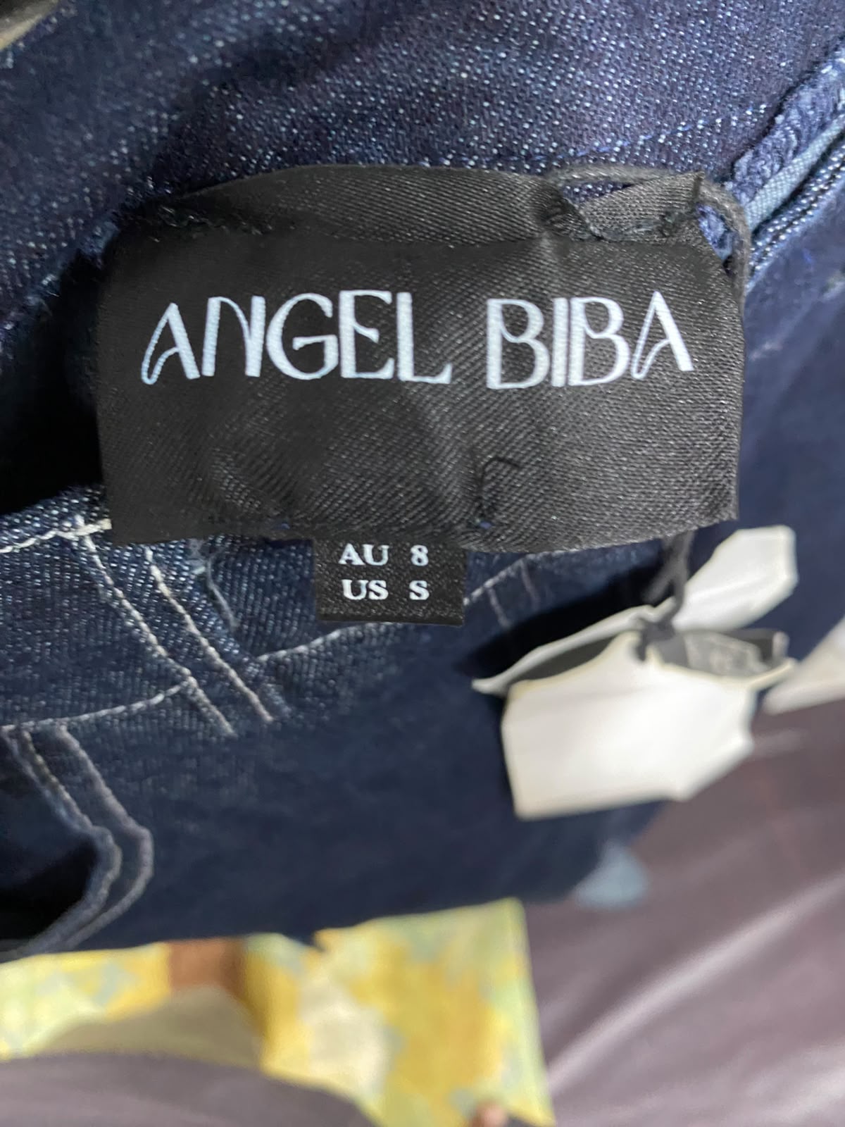 ANGEL BIBA |S| WAIST 26| A42| DARK DENIM CARGO UTILITY MAXI SKIRT