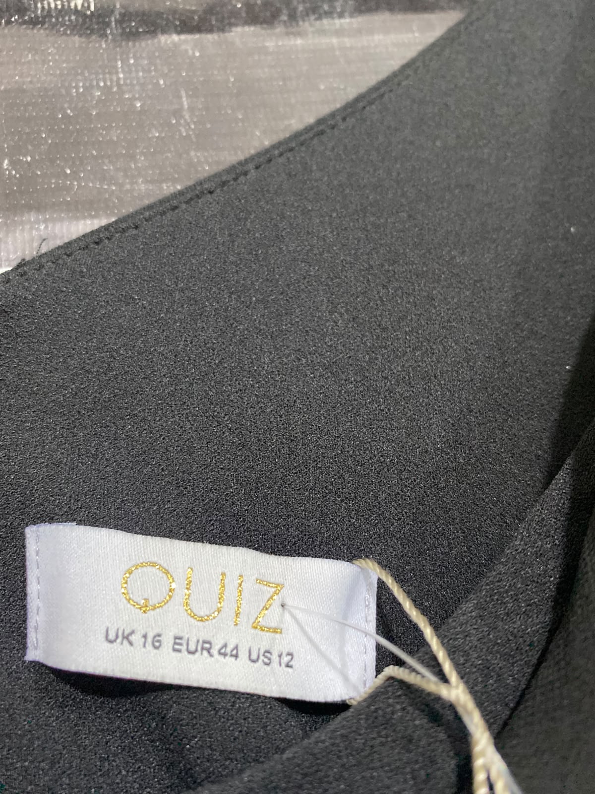 QUIZ |M| BUST 17| A42| BLACK ONE-SHOULDER RUCHED EVENING MAXI DRESS