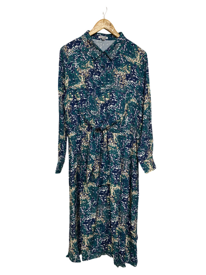 DAMART |L| BUST 21| A43| ABSTRACT PRINT TECHNICAL UTILITY SHIRT DRESS