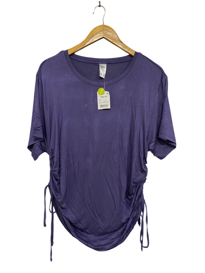 ANKO |L| BUST 20| A43| PURPLE SIDE-CINCHED TECHNICAL UTILITY T-SHIRT
