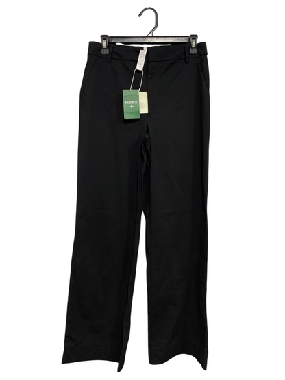 HALARA |M| WAIST 30| A43| BLACK TAILORED WIDE-LEG UTILITY TROUSERS