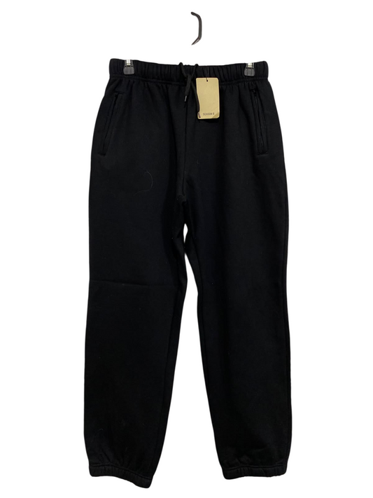 SEASON |XL| WAIST 29| A43| BLACK TECHNICAL FLEECE UTILITY JOGGERS WITH ZIP POCKETS