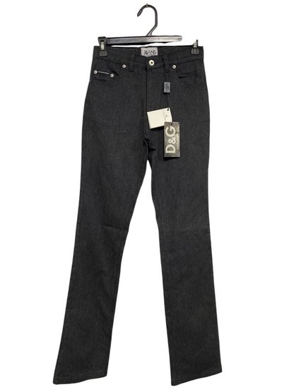 DOLCE & GABBANA |S| WAIST 26| A43| CHARCOAL GREY STRAIGHT-LEG UTILITY DENIM JEANS