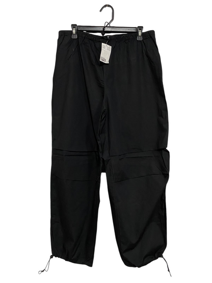 H&M |L| WAIST 32| A43| BLACK TECHNICAL CARGO UTILITY PANTS WITH DRAWSTRING CUFFS