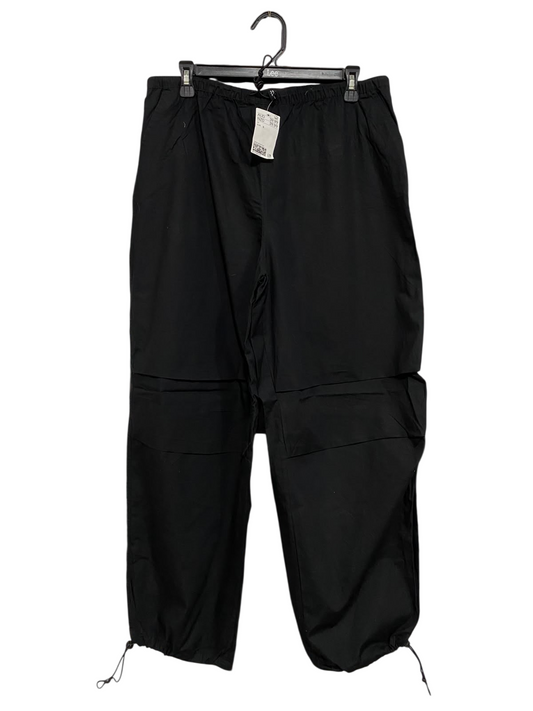 H&M |L| WAIST 32| A43| BLACK TECHNICAL CARGO UTILITY PANTS WITH DRAWSTRING CUFFS