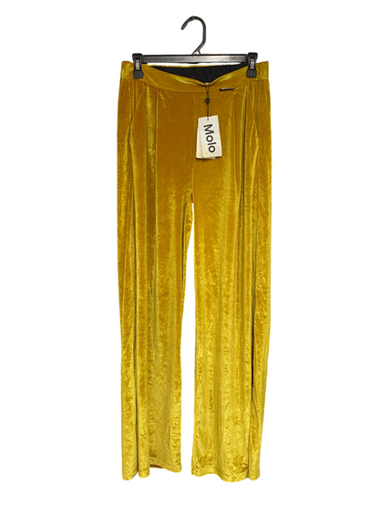 MOLO |M| WAIST 28| A43| MUSTARD YELLOW VELOUR WIDE-LEG UTILITY TROUSERS