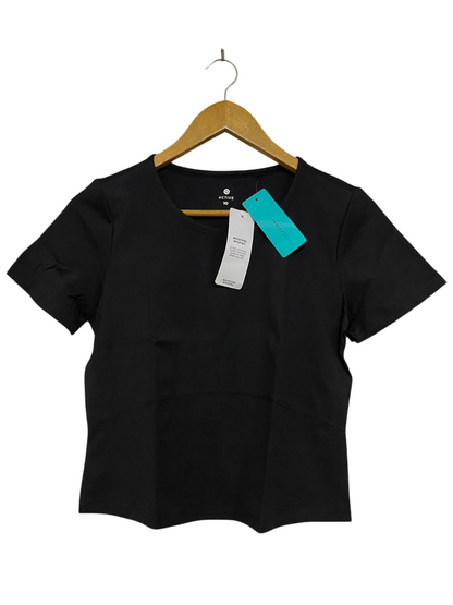 TARGET ACTIVE |S| BUST 17| A43| BLACK MOISTURE-WICKING SHORT-SLEEVE UTILITY TOP