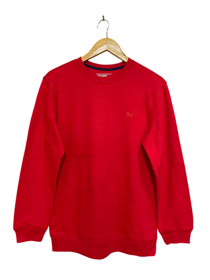 OLD NAVY |XL| BUST 19| A44| RED CREWNECK FLEECE UTILITY SWEATSHIRT