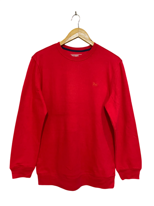 OLD NAVY |XL| BUST 19| A44| RED CREWNECK FLEECE UTILITY SWEATSHIRT
