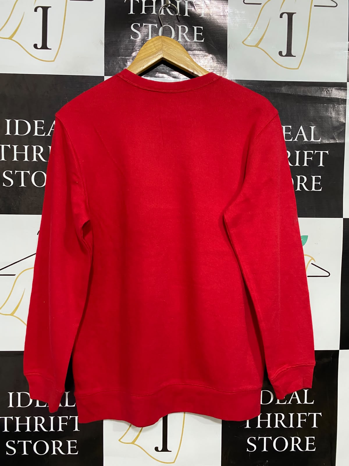 OLD NAVY |XL| BUST 19| A44| RED CREWNECK FLEECE UTILITY SWEATSHIRT