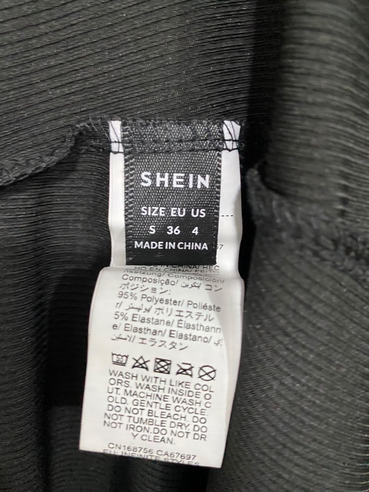 SHEIN |S| BUST 15| A44| BLACK RIBBED V-NECK BUTTON-FRONT MIDI UTILITY DRESS