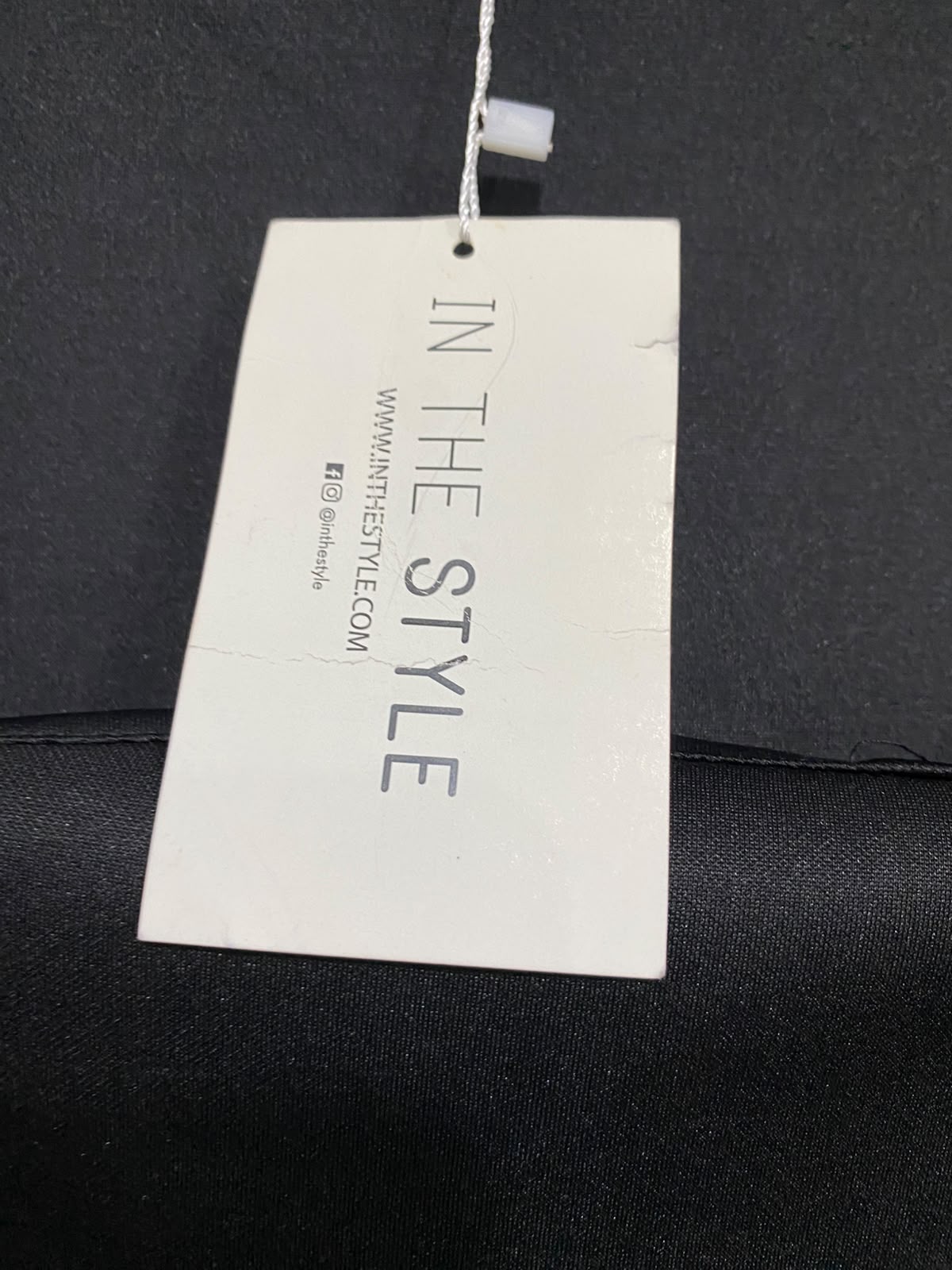 IN THE STYLE |S| BUST 16| A44 | BLACK SQUARE-NECK LONG-SLEEVE BLAZER DRESS