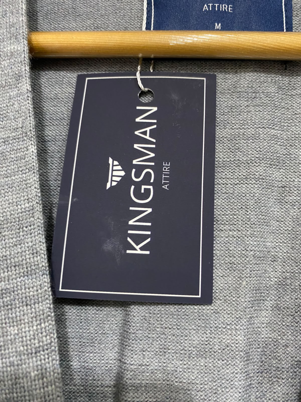KINGSMAN |M| BUST 21| A44| GREY KNIT V-NECK UTILITY VEST