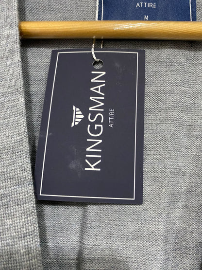 KINGSMAN |M| BUST 21| A44| GREY KNIT V-NECK UTILITY VEST