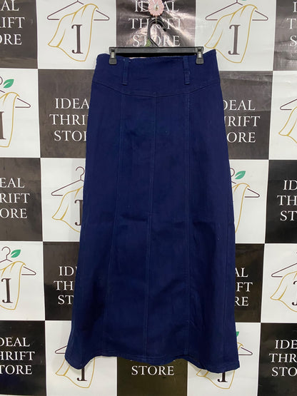 GELIETE |L| WAIST 30| A43| BLUE HIGH-WAISTED MAXI UTILITY SKIRT
