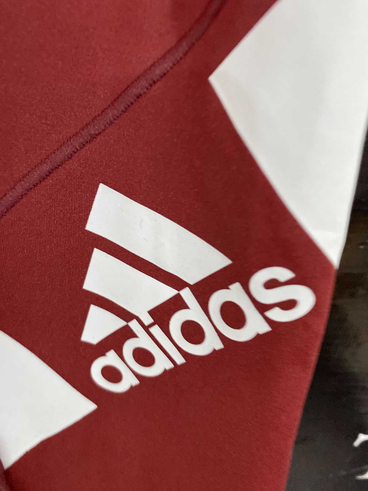 ADIDAS |XS| WAIST 20| A43| BURGUNDY BRANDED CALF HIGH-RISE UTILITY LEGGINGS