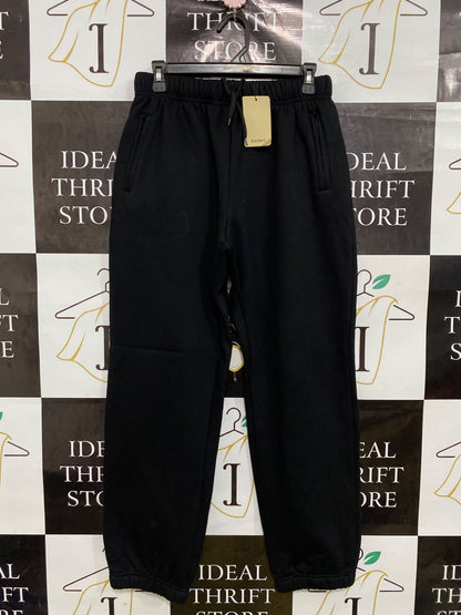 SEASON |XL| WAIST 29| A43| BLACK TECHNICAL FLEECE UTILITY JOGGERS WITH ZIP POCKETS