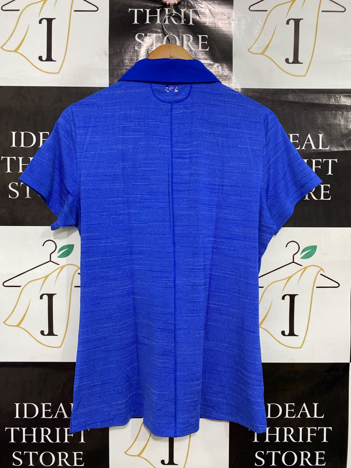 UNDER ARMOUR |L| BUST 20| A43| BLUE MELANGE PERFORMANCE POLO SHIRT