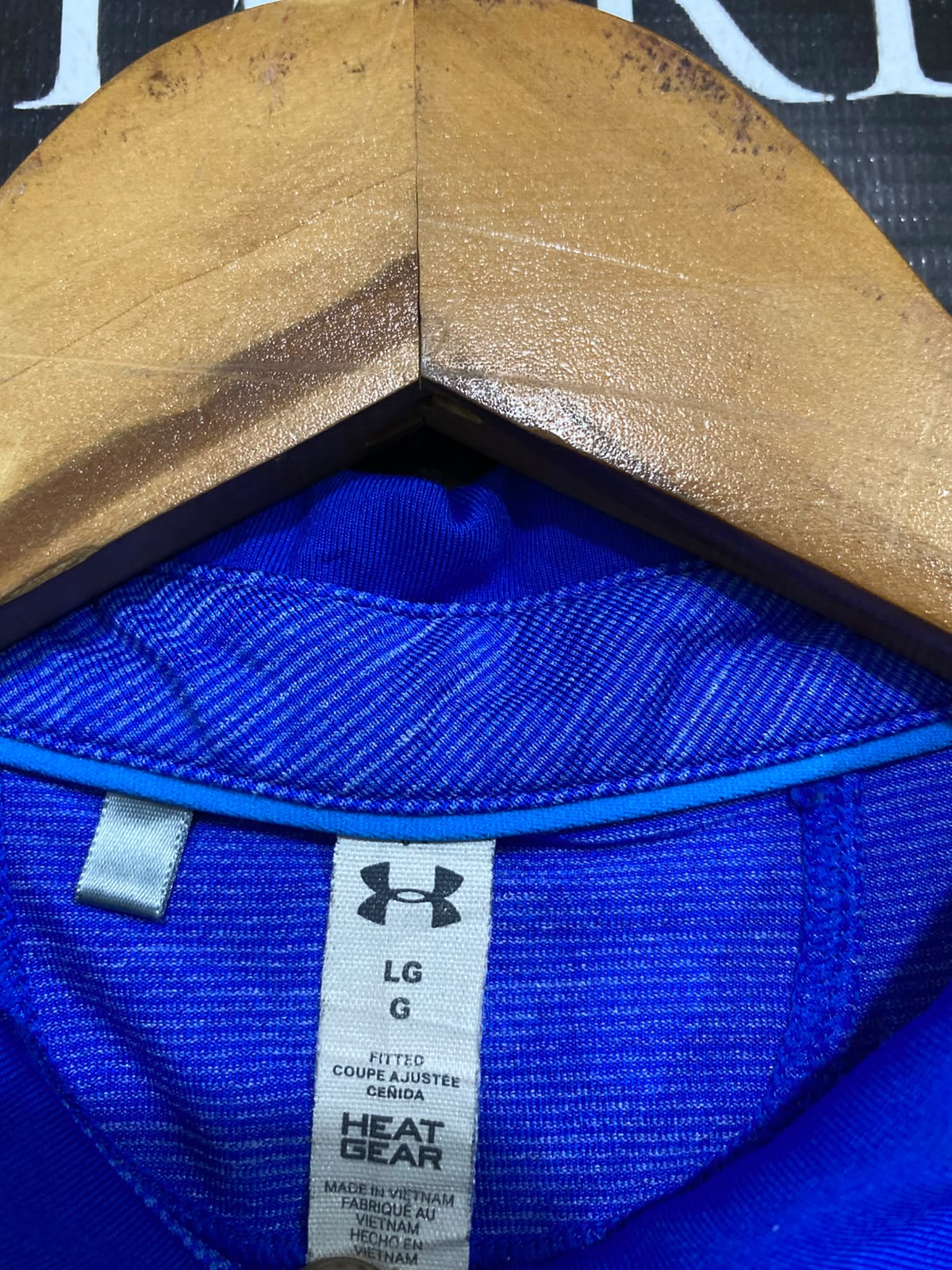 UNDER ARMOUR |L| BUST 20| A43| BLUE MELANGE PERFORMANCE POLO SHIRT