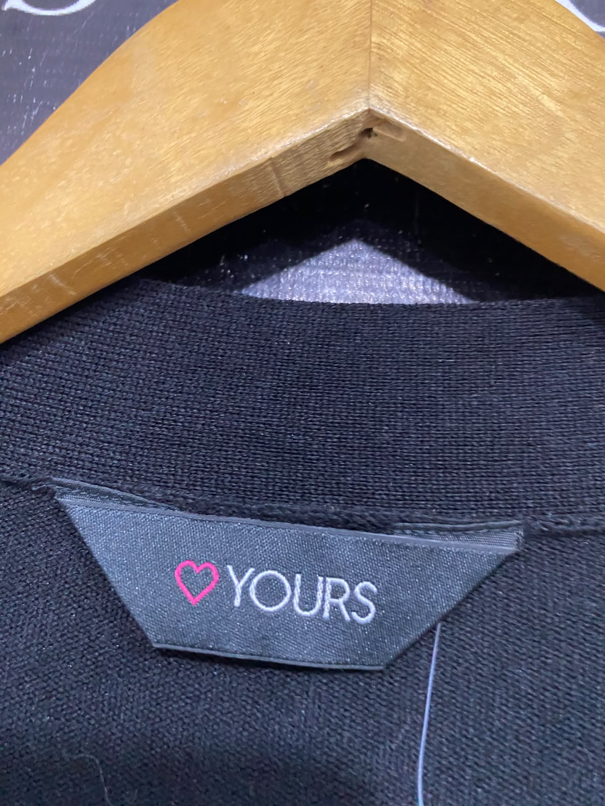 YOURS |XL| BUST 32| A43| BLACK OPEN-FRONT LONGLINE UTILITY CARDIGAN