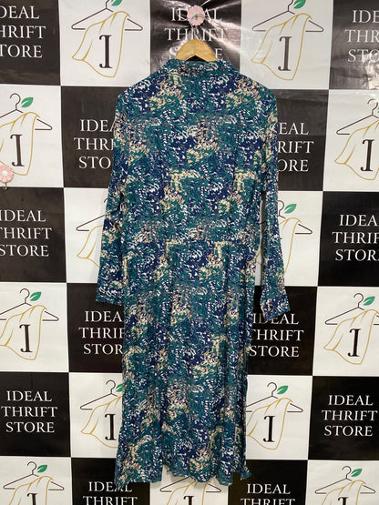 DAMART |L| BUST 21| A43| ABSTRACT PRINT TECHNICAL UTILITY SHIRT DRESS