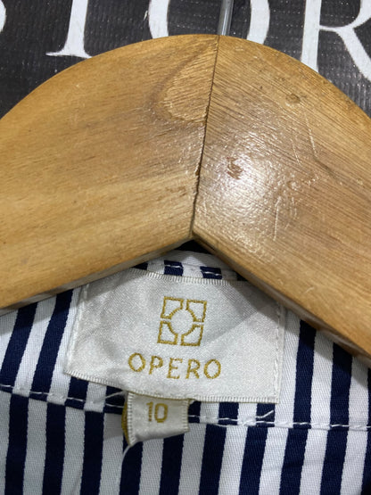OPERO |M| BUST 17| A43| NAVY AND WHITE STRIPED TECHNICAL UTILITY SHIRT DRESS