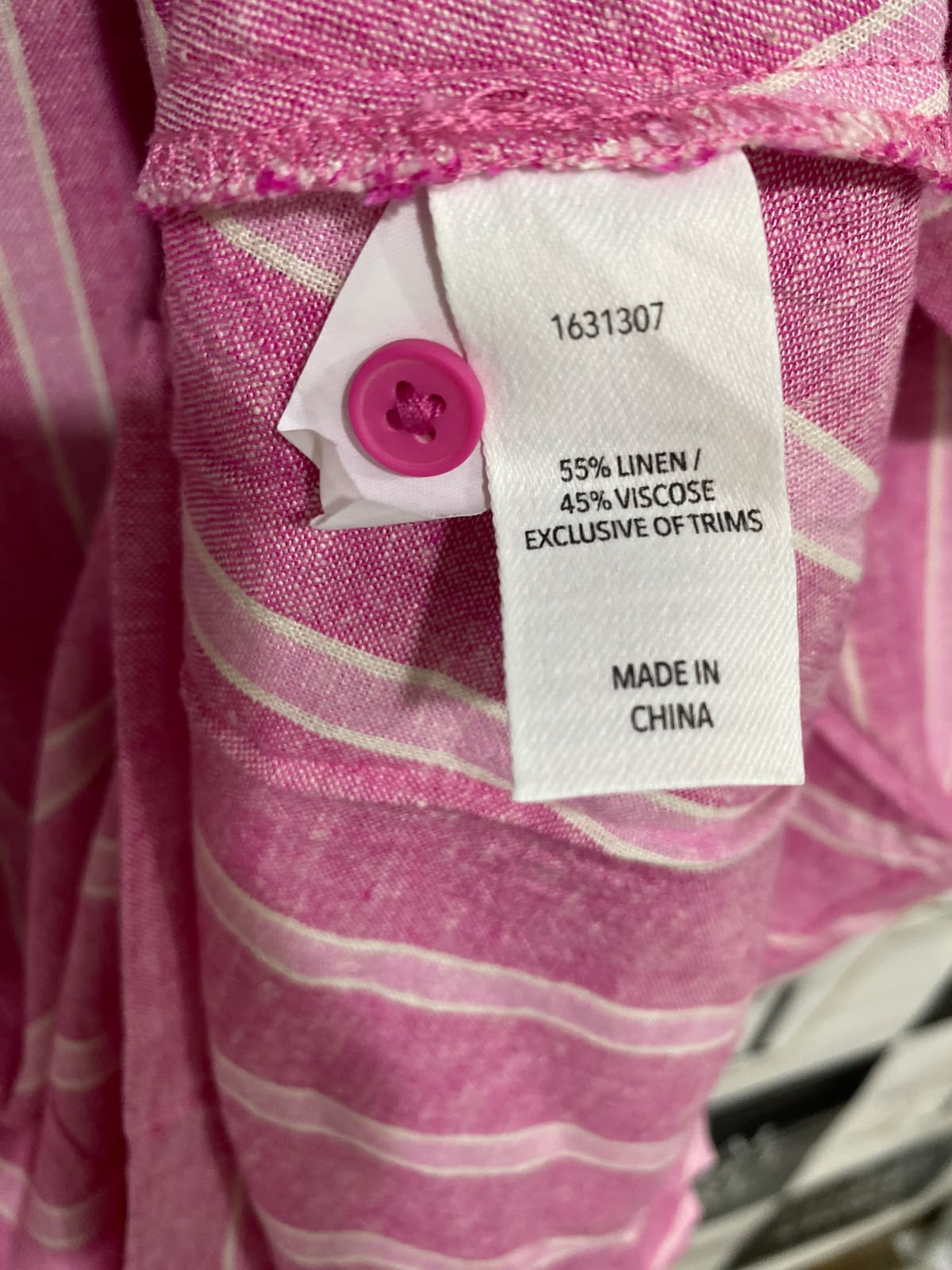 & ME |XL| BUST 22| A43| PINK AND WHITE STRIPED TECHNICAL UTILITY SHIRT DRESS