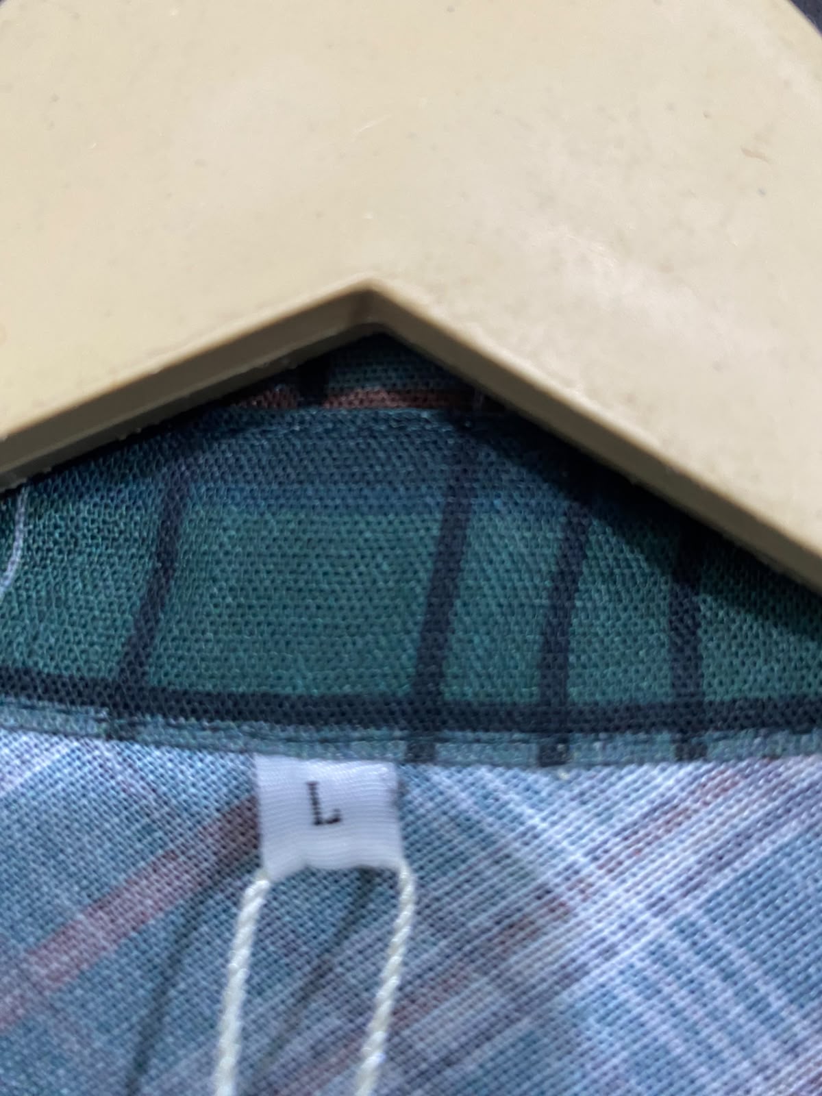 MODESEES |L| BUST 20| A43| PLAID TECHNICAL UTILITY SHIRT MAXI DRESS