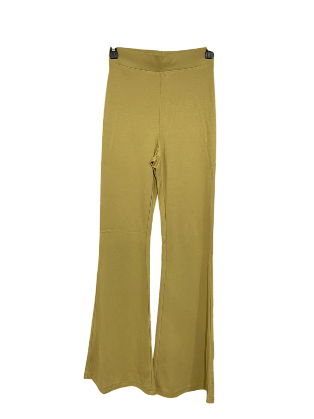 MONKI |XS| WAIST 24| A44| OLIVE GREEN HIGH-WAISTED FLARED TECHNICAL UTILITY TROUSERS