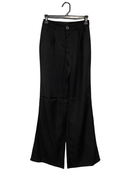 SHEIN |XS| WAIST 24| A44| BLACK TAILORED HIGH-WAISTED WIDE-LEG TECHNICAL UTILITY TROUSERS
