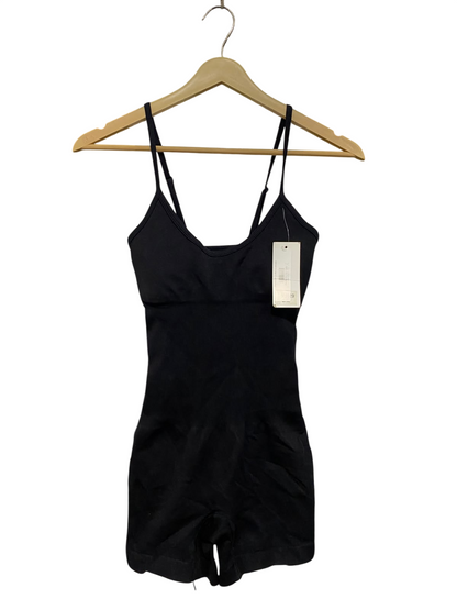 YU & ME |S/M| BUST 12| A44| BLACK SEAMLESS SPAGHETTI STRAP TECHNICAL UTILITY JUMPSUIT